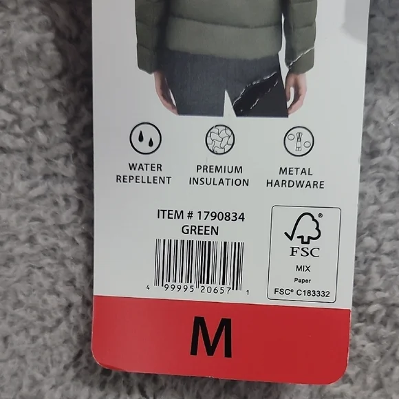 NEW Tahari Women's Green Puffer Jacket Full Zip Polyester M - Picture 5 of 8